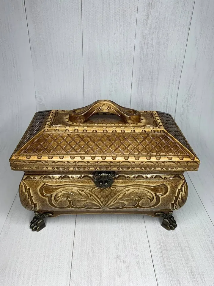 Handmade wood jewelry box, Decorative boxes home decor, Jewelry chest