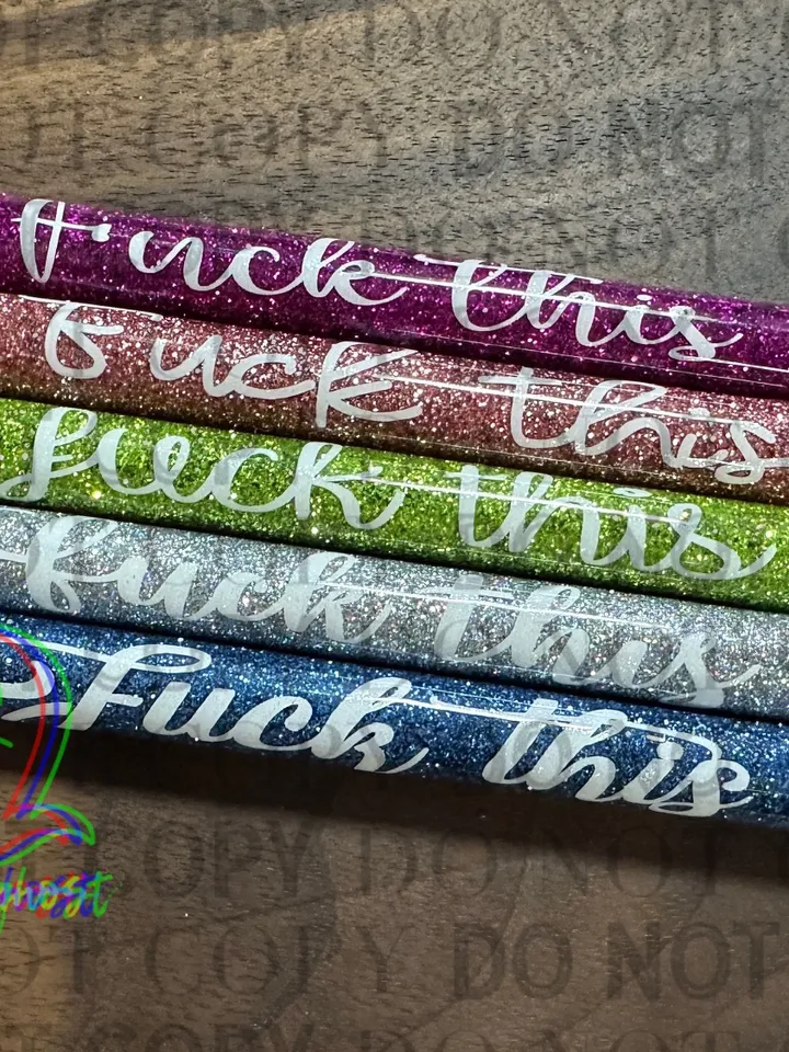 BEST SELLER Cuss Words/Names Custom Personalized Glitter Pens