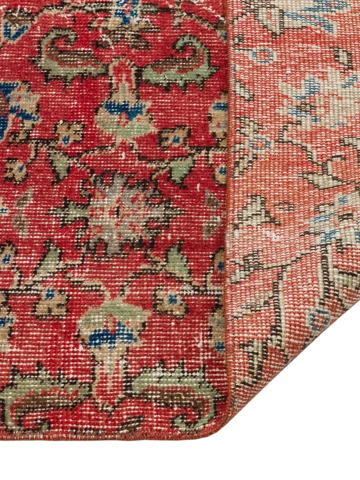 Add a Pop of Color to Your Space with this Vintage Red Turkish Rug