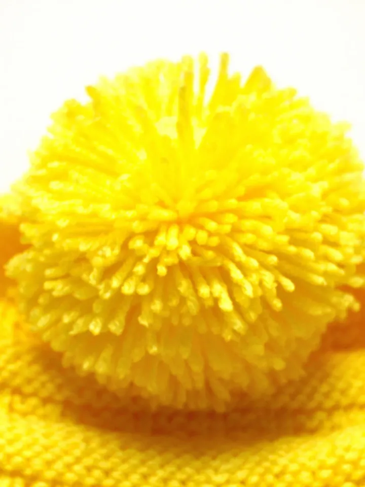 Slouch Hat with Pompom for Ladies, Slouchy Winter Hats, Patterned Hat, Yellow Hat, Great Christmas Gifts for Her, Stocking Stuffers for Girl