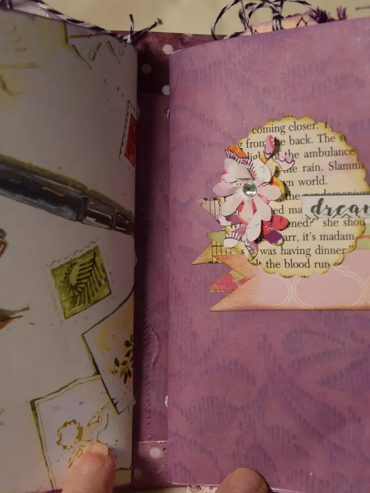 Junk Journal Shades of Violet "Hopefull" - Recycled Junk Journal-Grungy Junk Journal