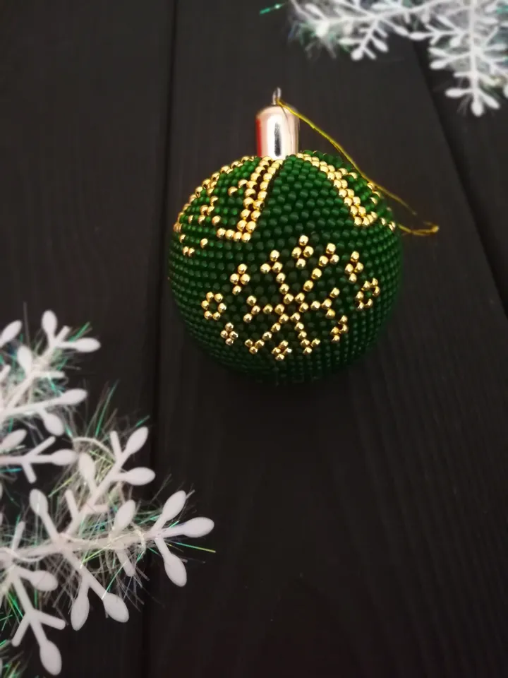 PATTERN Bead ball toy for Christmas tree , Ball toy for Christmas