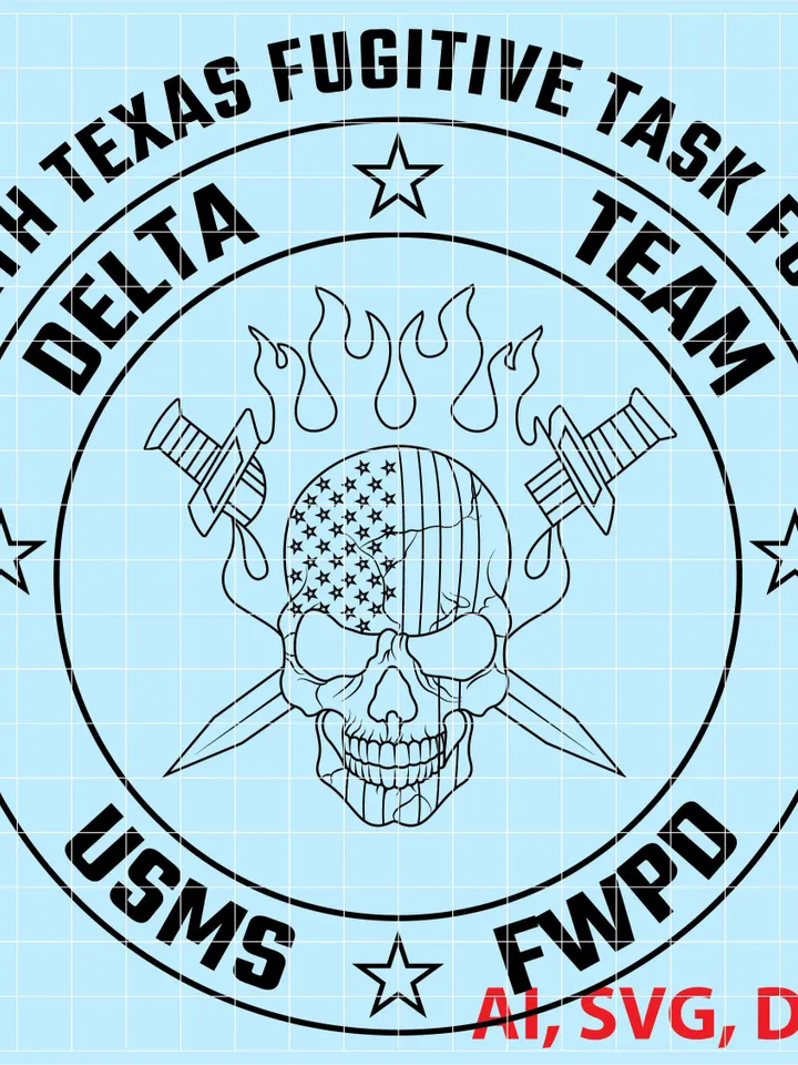 North Texas Fugitive Task Force Logo, Seal, Badge, Custom, Ai, Vector, SVG, DXF, PNG,