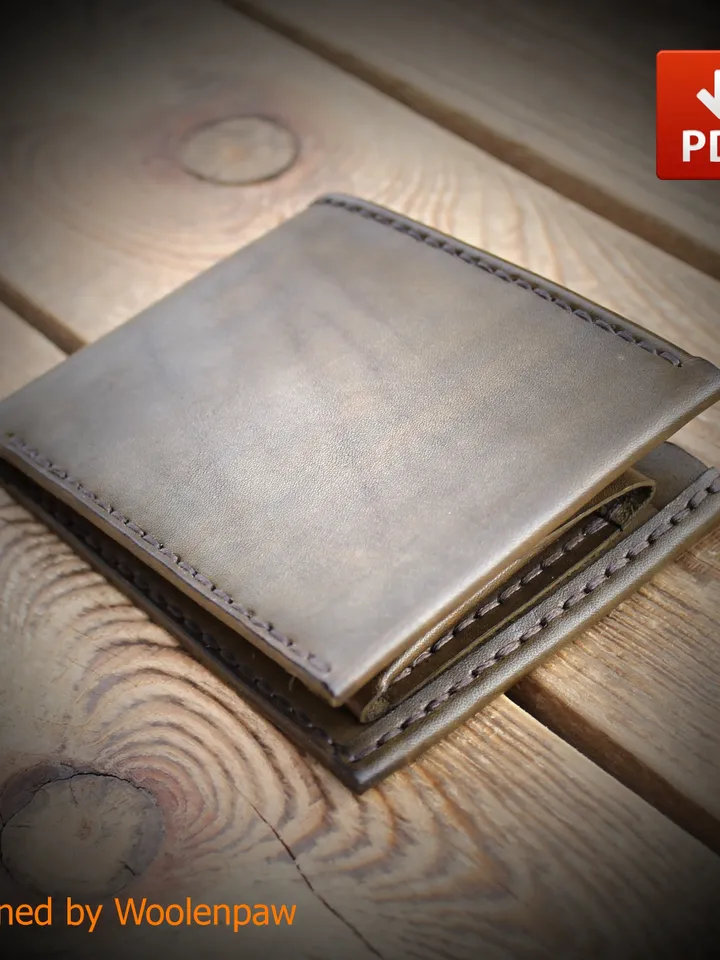 leather pattern - Bifold wallet for Dollar an Euro bills. BF5