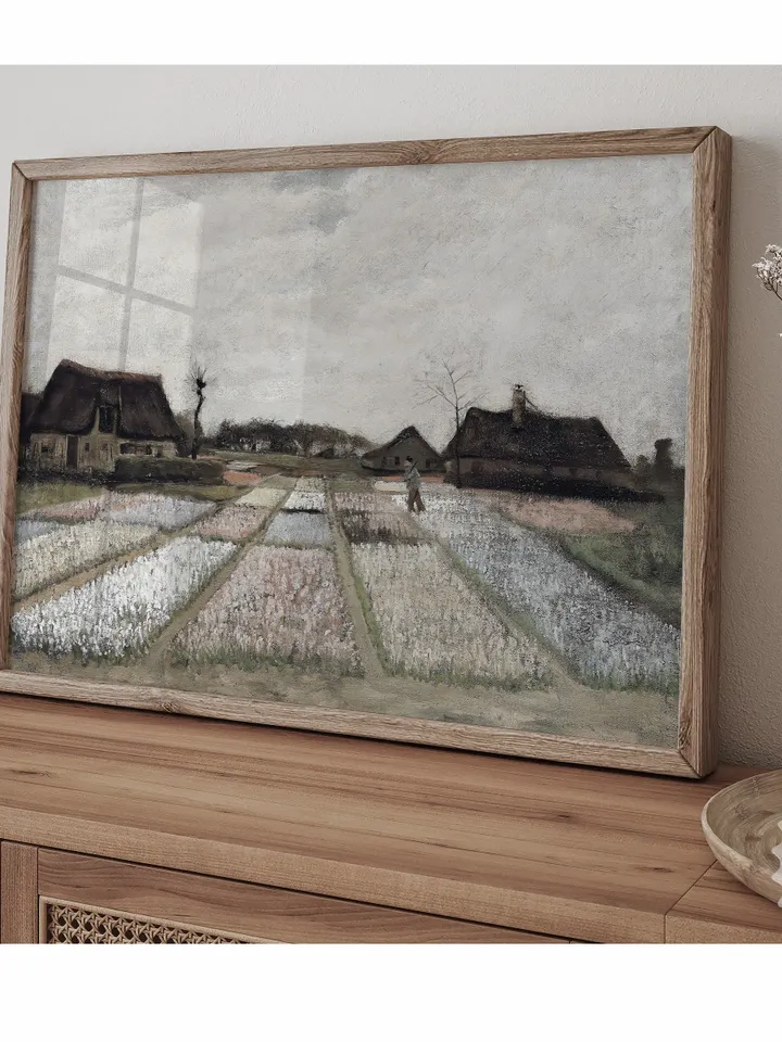 Flower Beds Painting Van Gogh Wall Art, Vintage Holland Landscape Printable Decor, Downloadable | 276