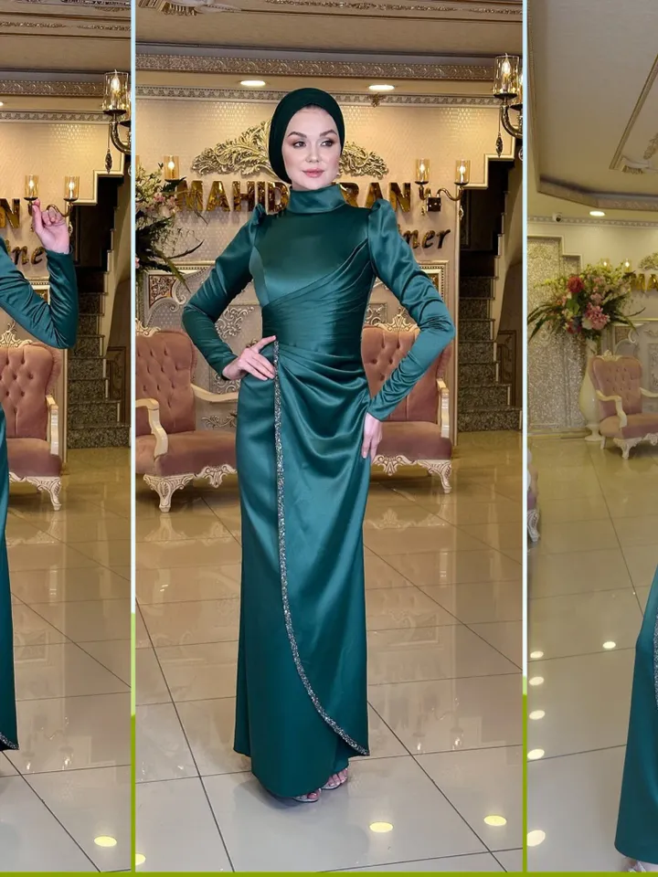 AHUNARE HIJAB - Wedding Dress, Muslim Evening Gown, Nikah, Islamic Wedding, Engagement, Bridesmaid