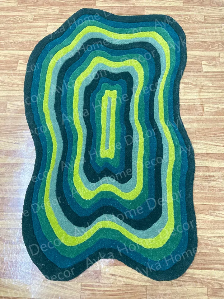 Anthena Hand Tufted 100% Pure Woolen Area Rug For Hall Kitchen Living Room Bed Room Bath Room Dining Room Kids Room Carpet / Christmas