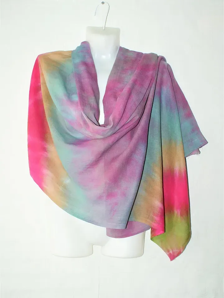 Cotton scarf Colorful scarf Cotton shawl Designer woman scarf gift Tie dye scarf