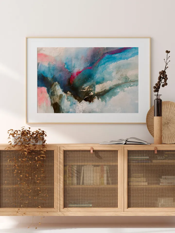 Digital Print, Elegant Painting,Wedding Gift, Art Gift,Abstract Painting, Aesthetic Room Decor, Warm Living Room Decor, Modern Line Drawing