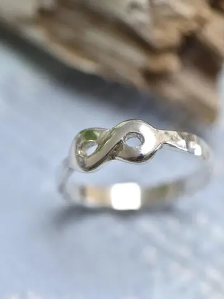 Hammered Sterling Silver Infinity Ring