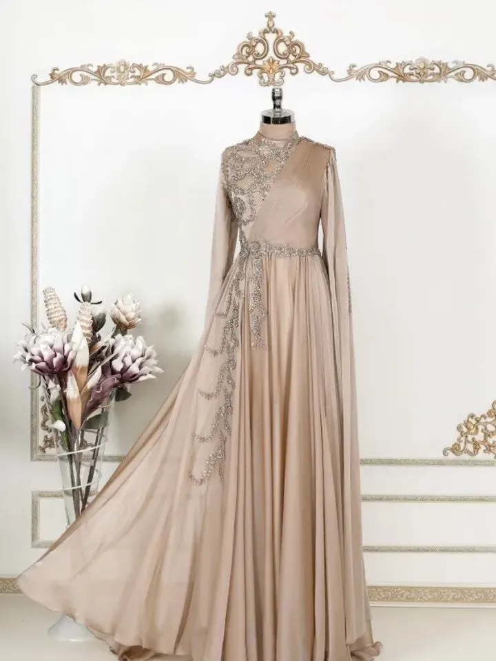 AHUNARE HIJAB - Wedding Dress, Muslim Evening Gown, Nikah, Islamic Wedding, Engagement, Bridesmaid