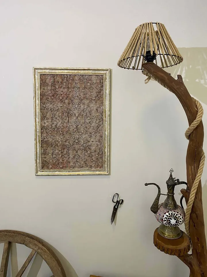 Exquisite Vintage Wall Kilim Art - Unique Hand-Woven Woolen Masterpiece for Home Decor - 50x70 cm