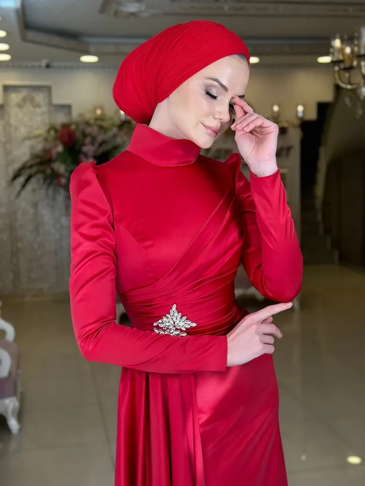 AHUNARE HIJAB - Wedding Dress, Muslim Evening Gown, Nikah, Islamic Wedding, Engagement, Bridesmaid