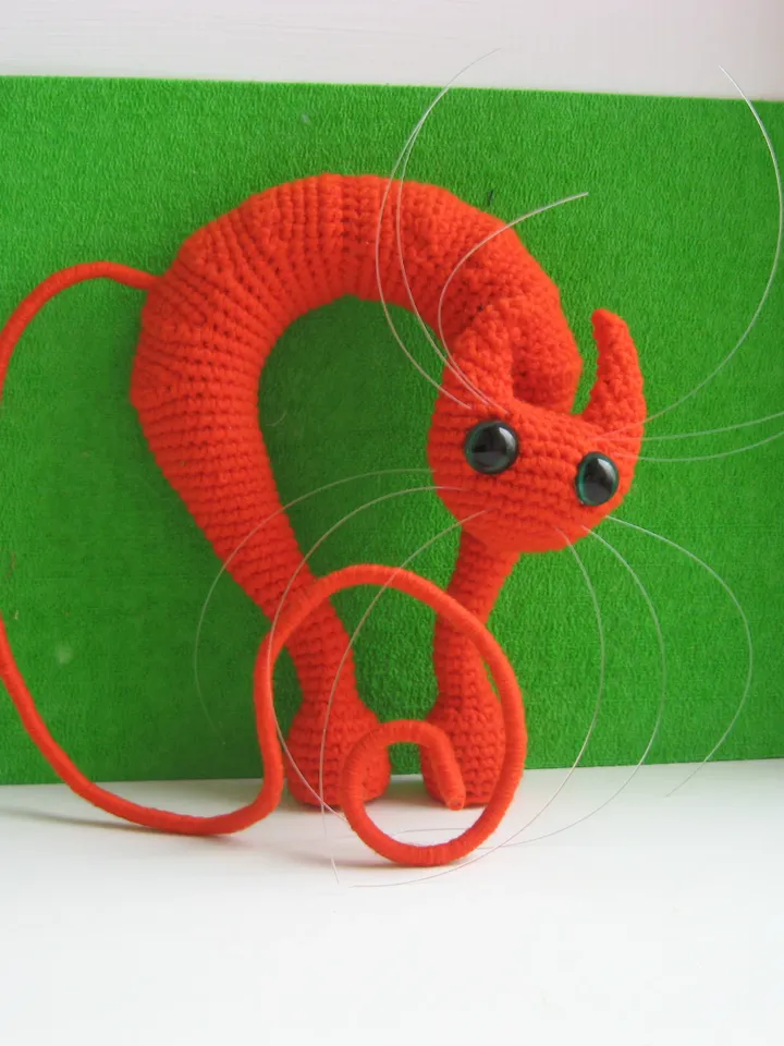 TUTORIAL Red Cat With Long Tail crochet patterns*