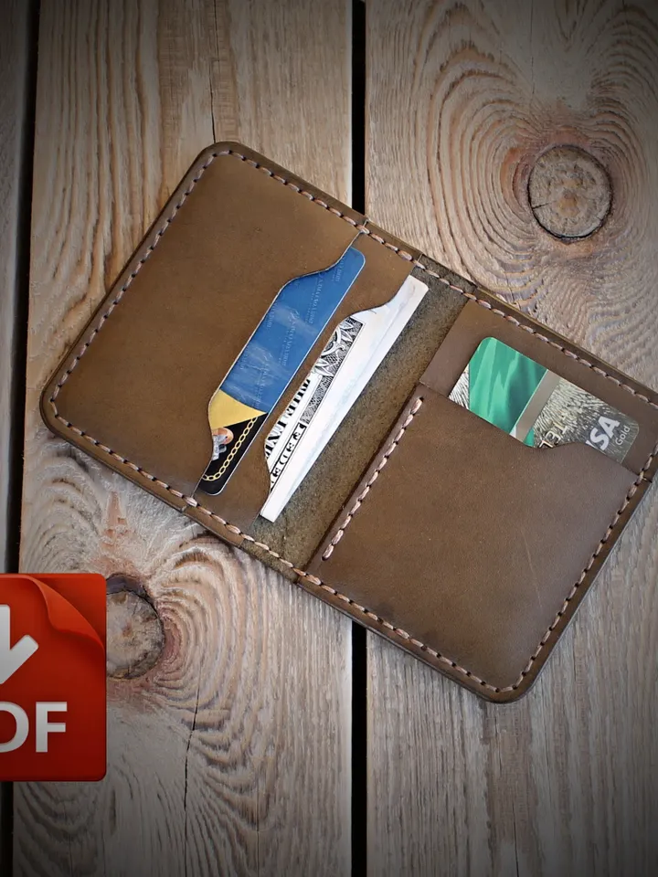 BF-leather pattern - simple bifold wallet. Download pattern PDF/SVG.