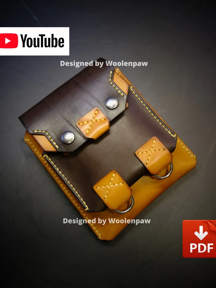 leather pattern bag / belt bag pattern / shoulder bag pattern.BG26