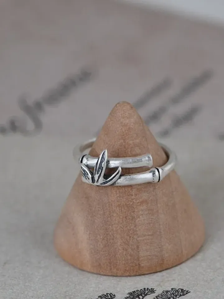 Bamboo Ring, 925 Sterling Silver Bamboo Ring, Dainty Bamboo Ring, Resizable Bamboo Ring, Minimalist Bamboo Ring