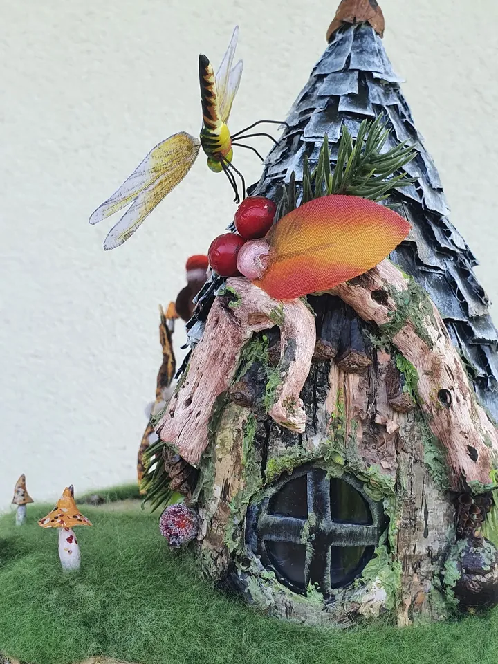 Mushroom Humanoids Myconid/Myconid Druid/dry felting mixed technique composition