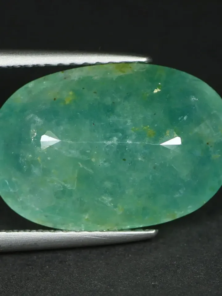 7.41 CT AAA Remarkable 100% Natural Transparent Bluish Green Grandidierite Oval