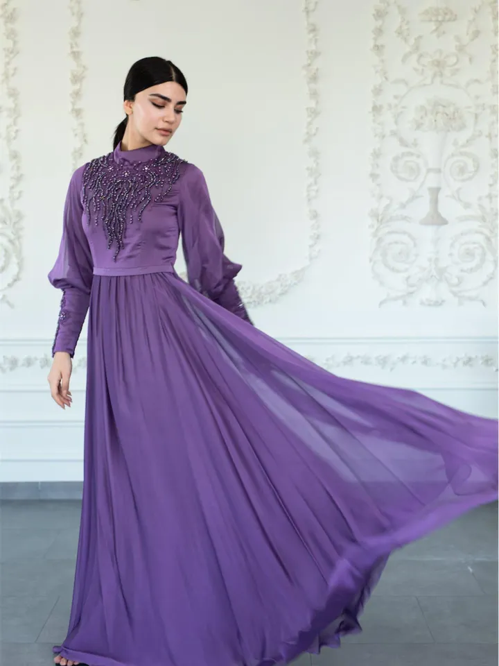 AHUNARE HIJAB - Wedding Dress, Muslim Evening Gown, Nikah, Islamic Wedding, Engagement, Bridesmaid,