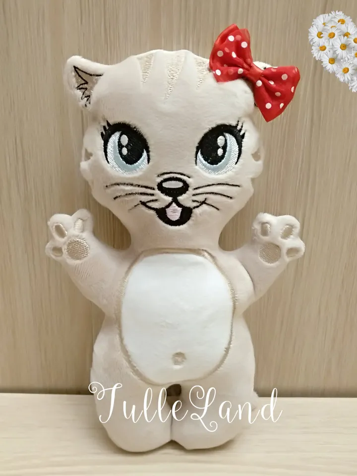 Cat toy Stuffie ITH pattern Machine embroidery design Cat toy Stuffie in the Hoop Machine embroidery design