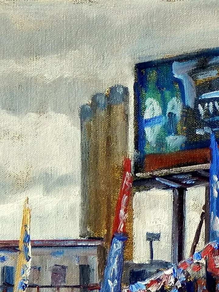 Original New York Cityscape Painting -From Broadway/Inwood NYC- 12x20 Oil on Linen, Urban Impressionist Landscape, Original Fine Art