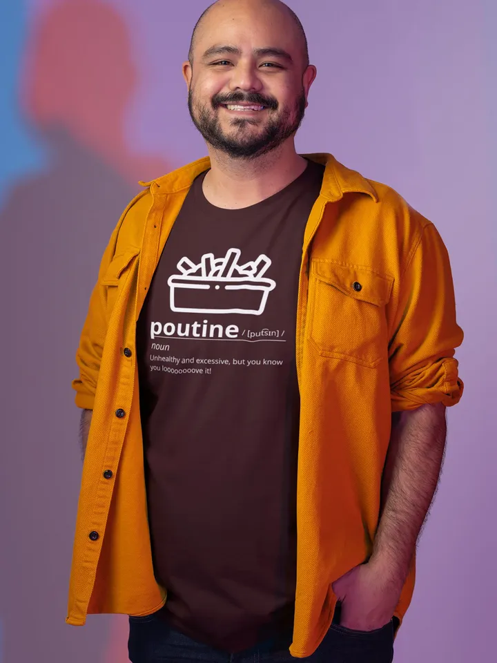 Poutine Definition T-Shirt | Unisex Food T-shirt, French Canadian Fries with Gravy, Poutine Shirt, Quebec Food Tee