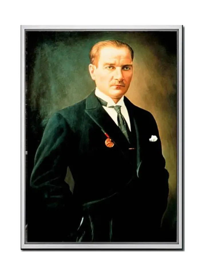 Atatürk Print on Canvas , Floating Frame Option, Modern Wall Art, Extra Large Canvas Wall Art