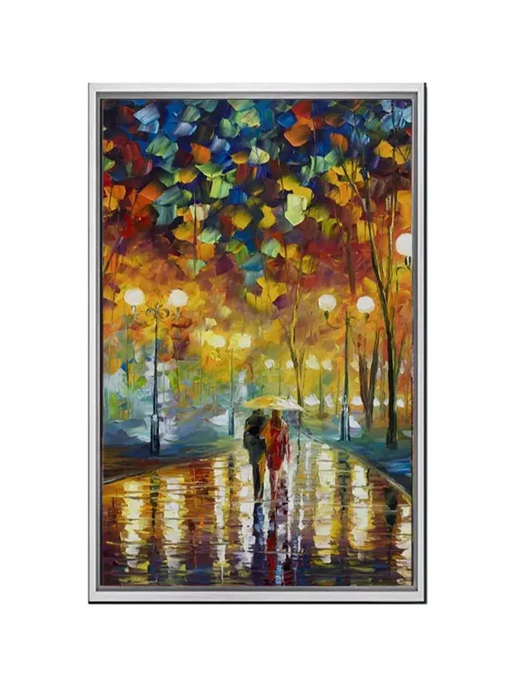 Umbrella Print on Canvas , Floating Frame Option, Modern Wall Art, Extra Large Canvas Wall Art