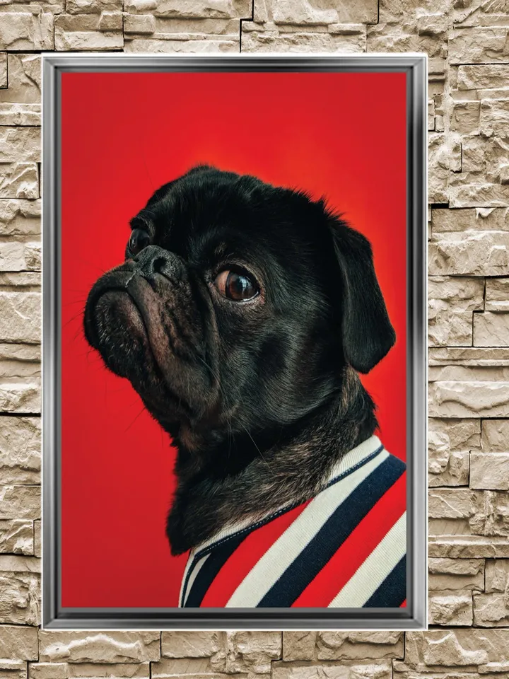 Dog Print on Canvas , Floating Frame Option, Modern Wall Art, Extra Large Canvas Wall Art