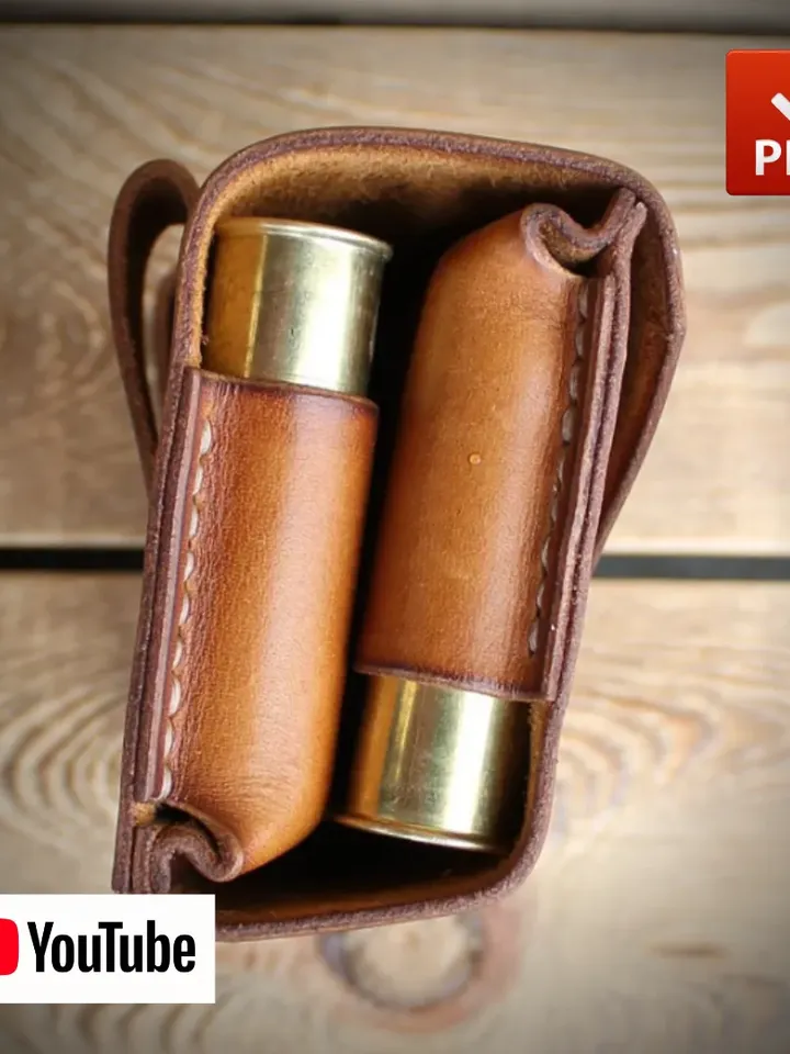 PDF pattern leather Bandolier for 12 rounds of 12 gauge. OTH11