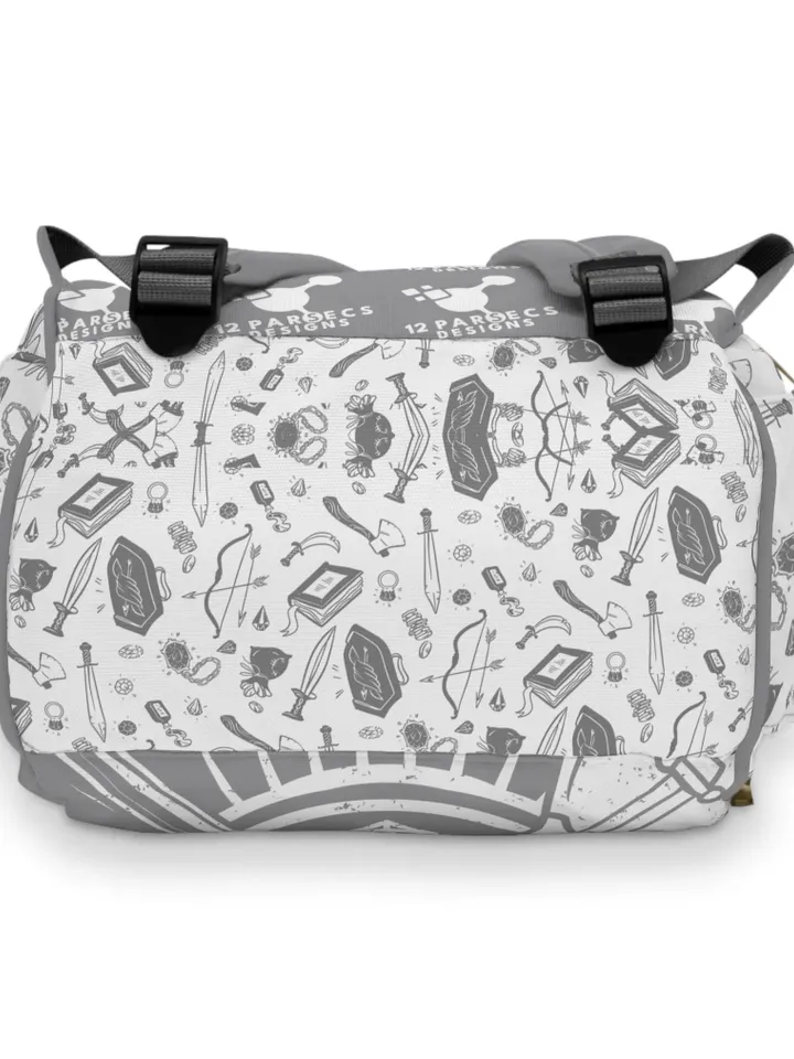 Bard DnD Class TTRPG Backpack | Tabletop Roleplaying Game Bag, LARP Backpack, Wargaming Organizer, DnD Dice Set, RPG Class Gift