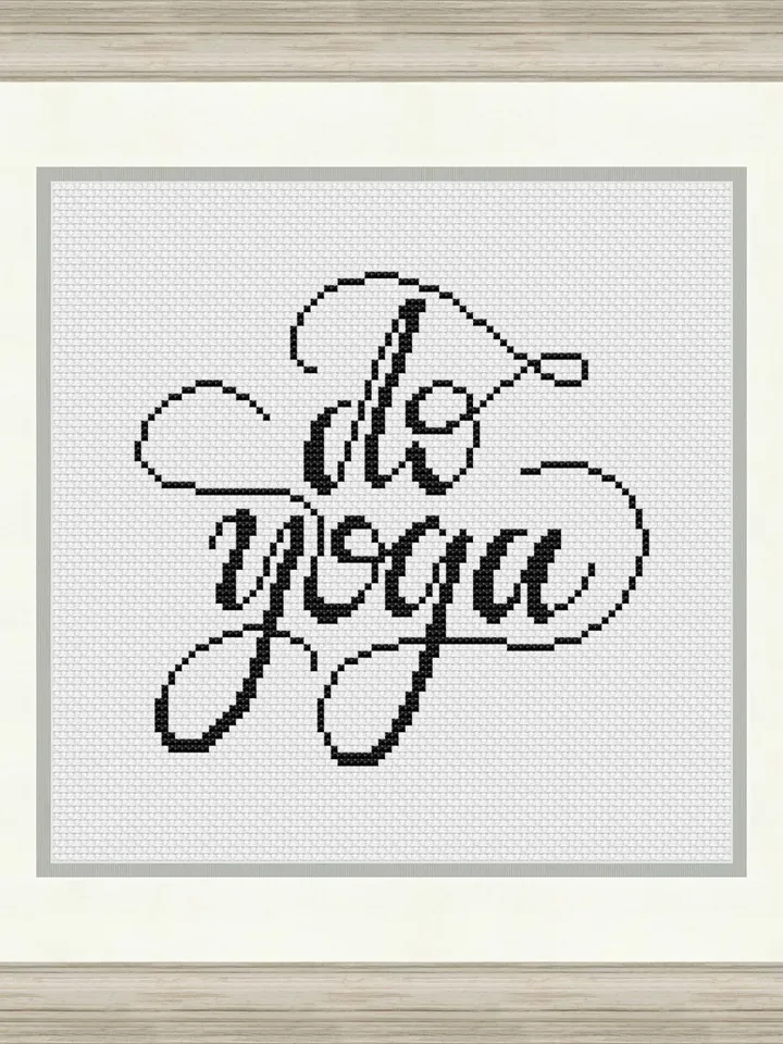 Do Yoga Cross Stitch Pattern PDF, Meditation Embroidery Pattern, Yoga Art Cross Stitch Pattern Modern, easy xstitch