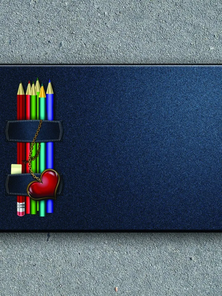 Pencil case Print on Canvas , Floating Frame Option, Modern Wall Art, Extra Large Canvas Wall Art