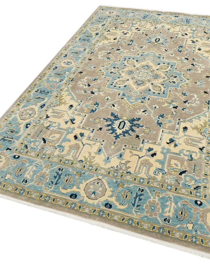 Elevate Your Living Space with a Colorful Modern Oushak Rug from Turkey!