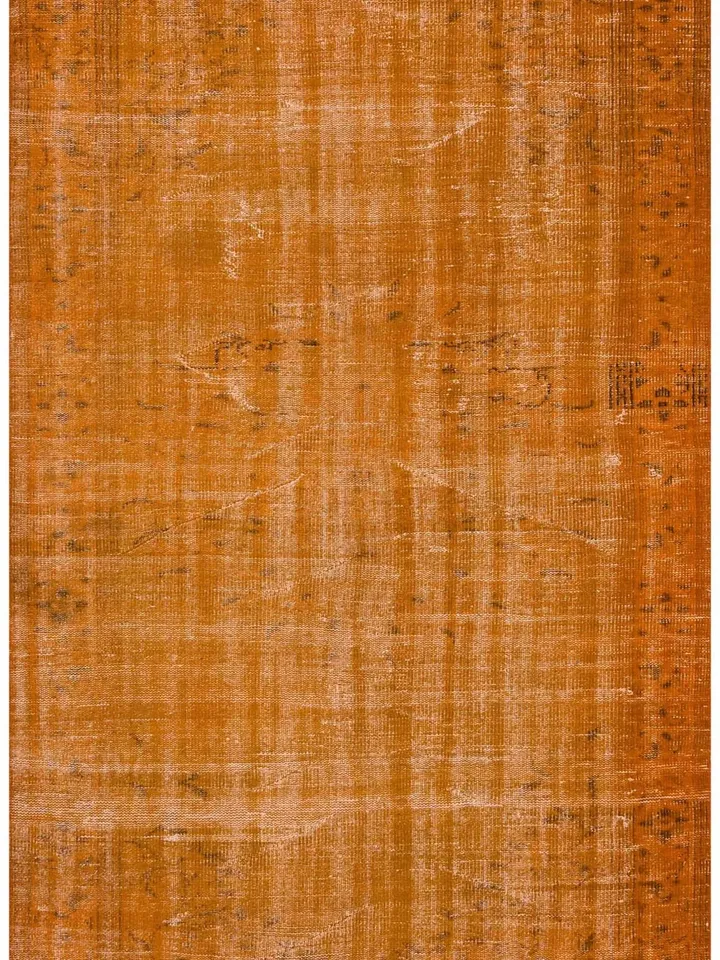 TurkishTangerine: Orange Turkish Rug, Oushak Carpet, 5x8.3ft for a Vibrant & Cozy Living Room Decor.