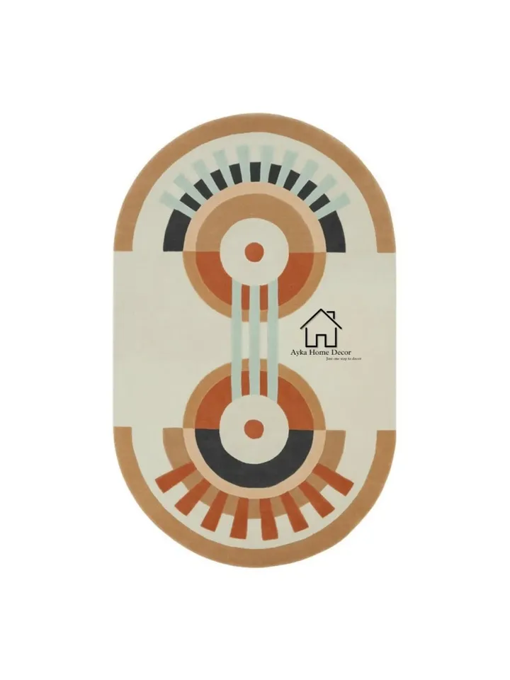 Modern Abstract Irregular Shape Colourful rugHandmade Area Rug Hand Tuft Rugs Morden Rugs for Living Room Rugs Bedroom rug Designer Area Rug