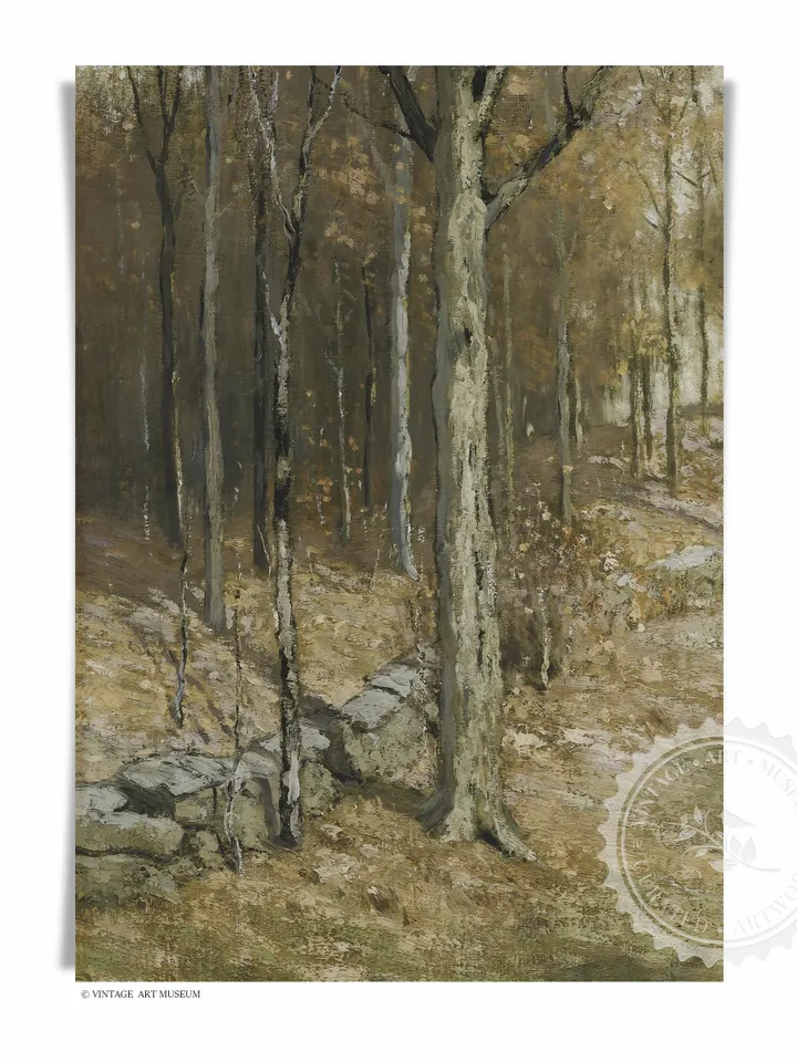 Autumn Landscape Oil Painting, Diptych Art, Vintage Country Wall Decor Printable Set | 336 S2