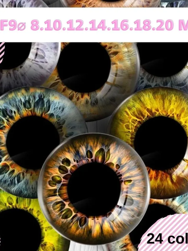 Doll Eyes, Realistic Irises Download, Digital eyes Collage, Sheets Printable, Realistic Eyes , Blythe Doll Eyes