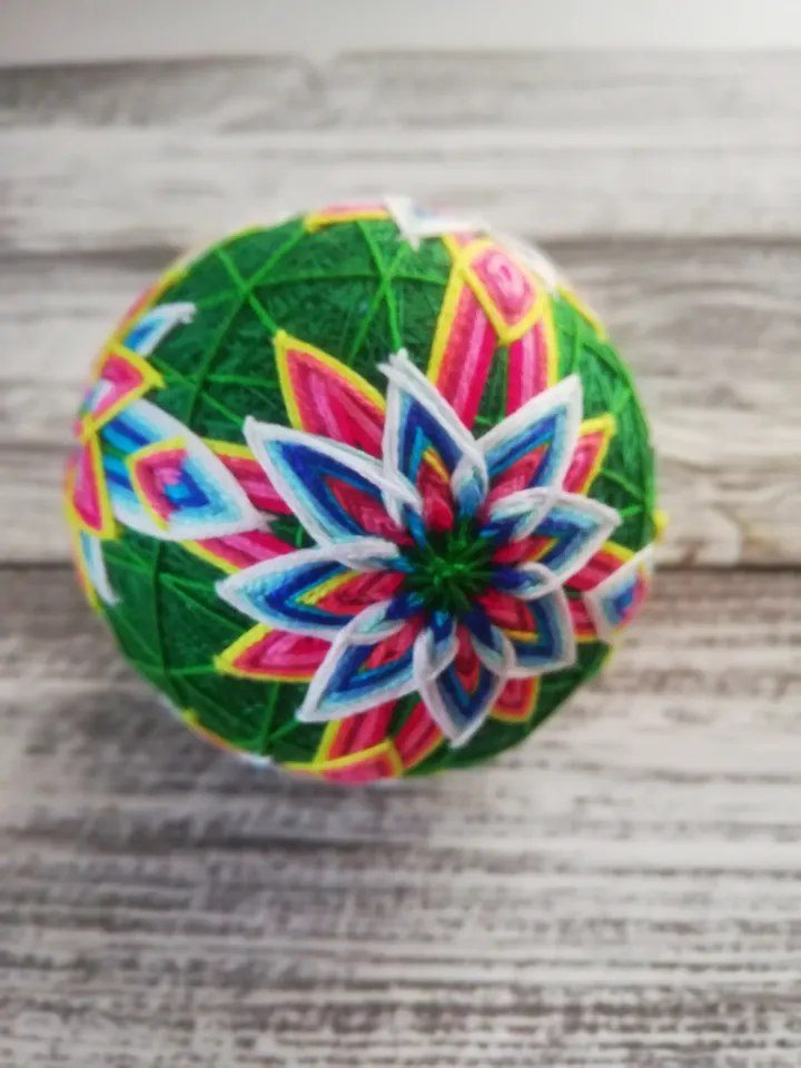 Temari ball Christmas tree toy