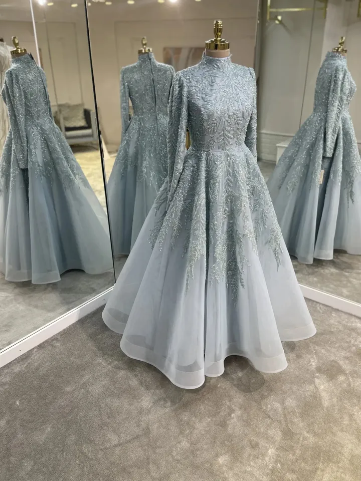 AHUNARE HIJAB - Wedding Dress, Muslim Evening Gown, Nikah, Islamic Wedding, Engagement, Bridesmaid
