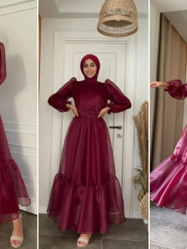 AHUNARE HIJAB - Wedding Dress, Muslim Evening Gown, Nikah, Islamic Wedding, Engagement, Bridesmaid