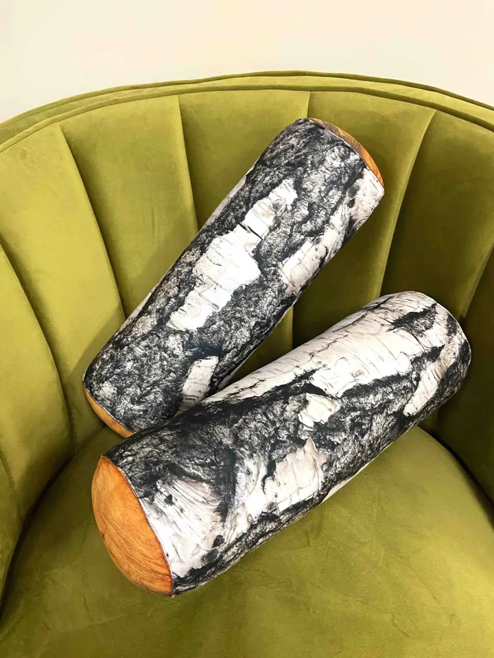 Tree log pillow / birch tree log / birch roll pillow/ Tree Log Bolster / birch tree cushion / birch log / wood pillow / woodland lover