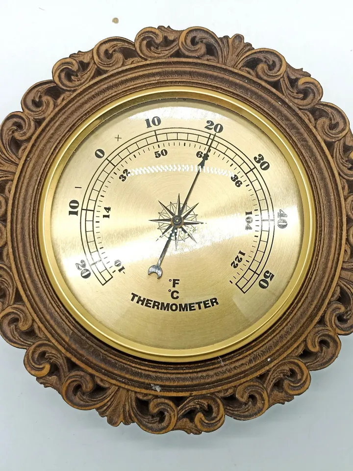Weather Station; Barometer Hygrometer Thermometer, Wooden wall decor, Rustic decor, Wooden clock, Wooden Carver Panel, carved wall art