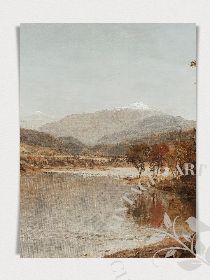 Landscape Triptych Wall Art, Vintage Autumn Prints, Large set Antique Oil Painting, Digital Downloadable Home Decor | 318 S3