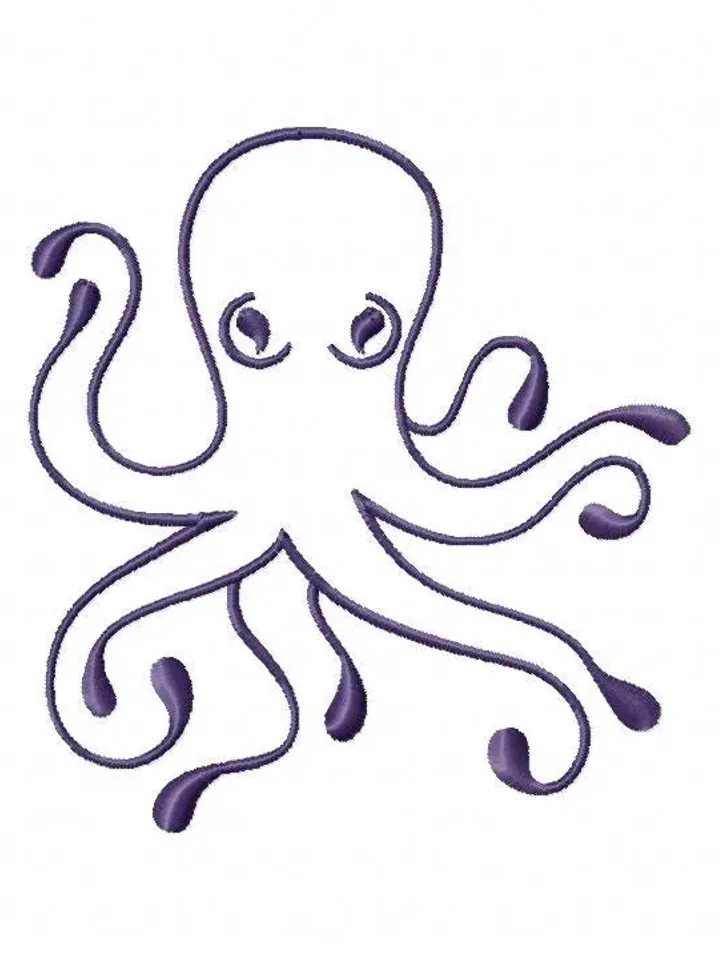6 Inky Octopus Swirls Embroidery Design Pack,7 sizes,Chop it, Instant Download,Digital Machine,Holiday Applique Design,Gnomes Embroidery,