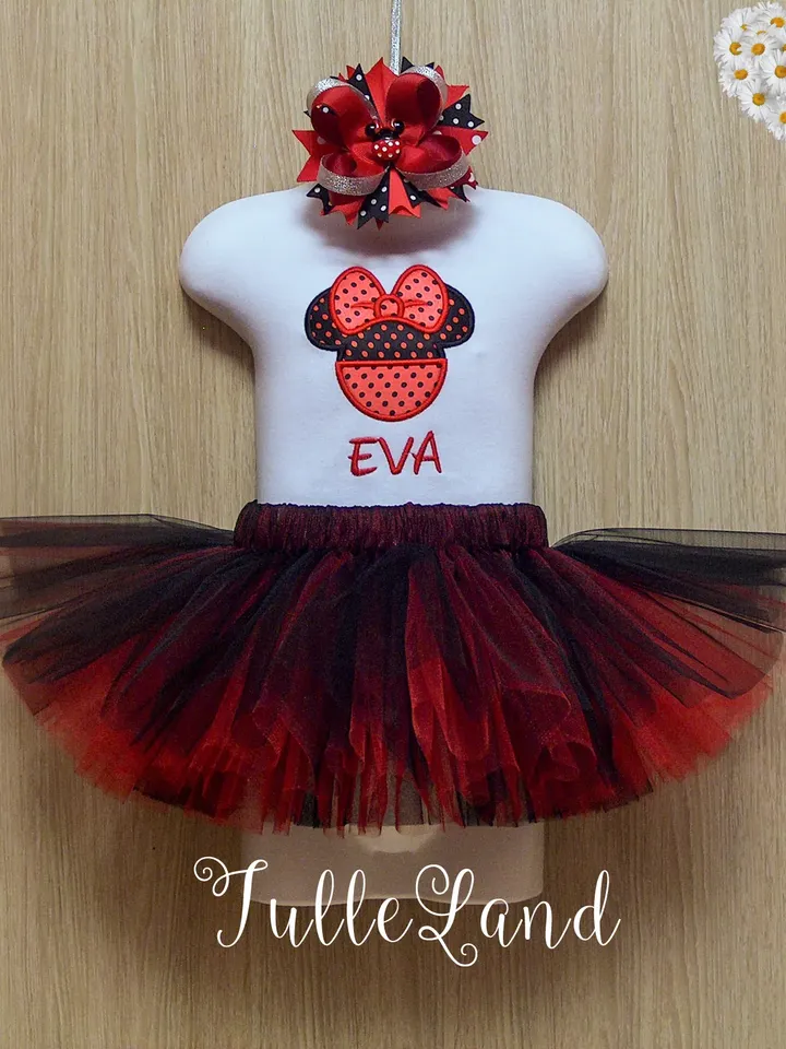 Miss Mouse with red bow Mouse with pink bow s Birthday mouse  design for t-shirts Design applique for Machine Embroidery