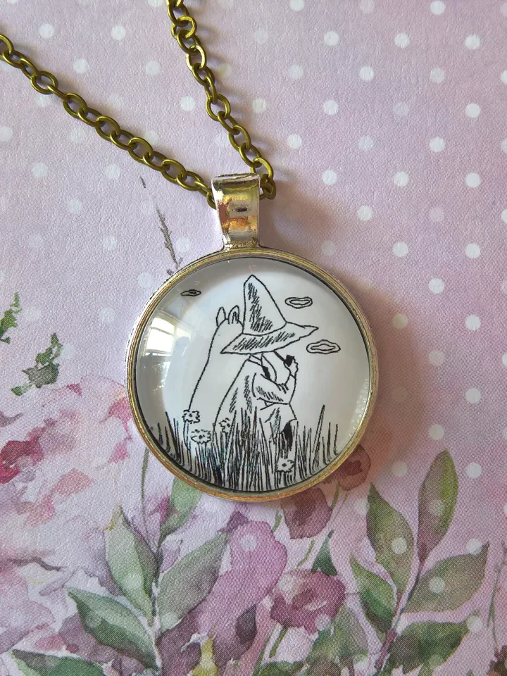 Moomin with Snufkin Moomintroll pendant Moomin necklace