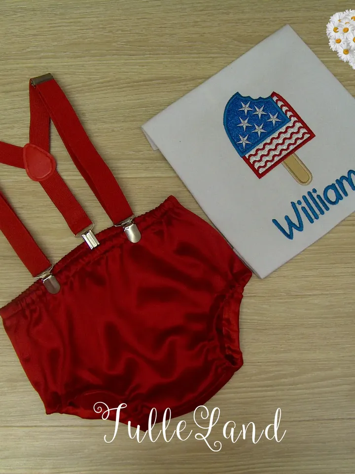 4th of July Popsicle Applique Machine embroidery design
