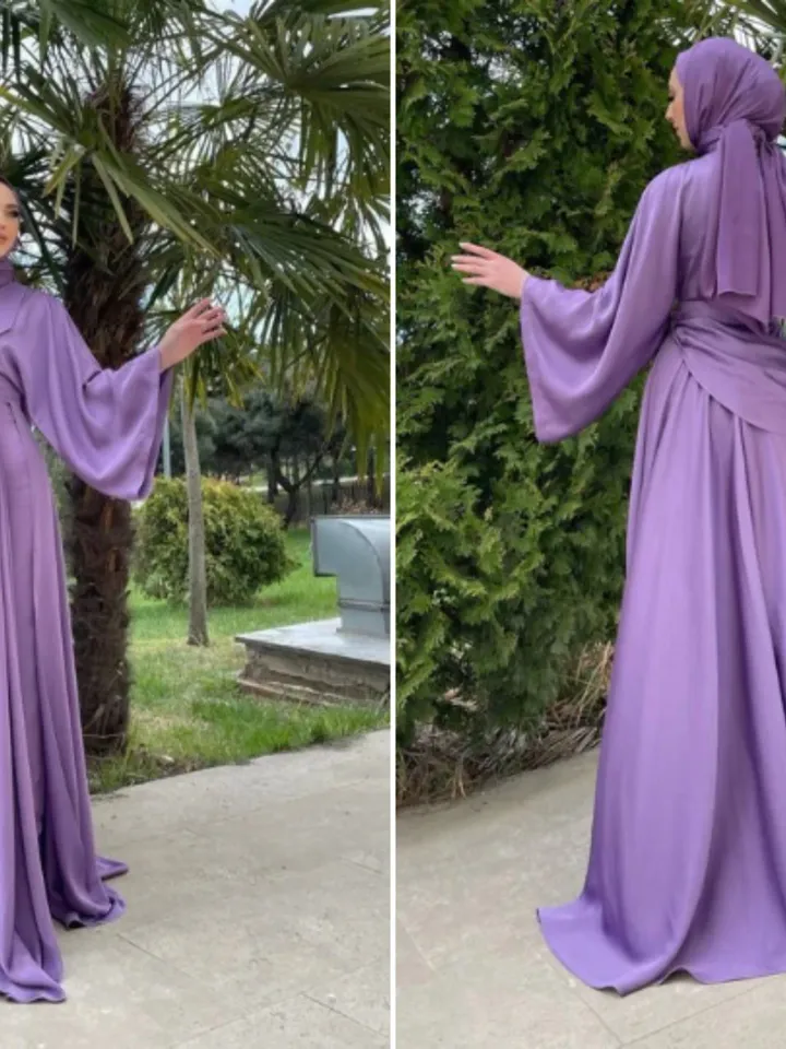 AHUNARE HIJAB - Wedding Dress, Muslim Evening Gown, Nikah, Islamic Wedding, Engagement, Bridesmaid,